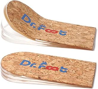 Dr. Foot's Adjustable Orthopedic Heel Lift for Leg Length Discrepancies, Height Increase Insole for Heel Spurs, Heel Pain, Sports Injuries, and Achilles tendonitis (Small- Women's 4.5-9.5|Men's 6-8.5)