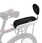 Bike Back Seat Cushion, PU Leather Bicycle Back Seat Cushion Kid Child Safety Carrier Bicycle Baby Seat with Back Rest and Handle Set