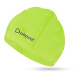 Airavat Basic Swim Cap, 001 Silicone Swim Cap, Comfortable Bathing Cap Ideal for Curly Short Medium Long Hair, Swimming Cap for Women and Men (Neon)