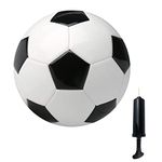 SPDTECH Soccer Ball Size 3 with Pump Needle Classic White Black Thicker PU Tight Weaved Suitable for Kids Toddler Boy Trainning Practice or Gift for 0-9 Years