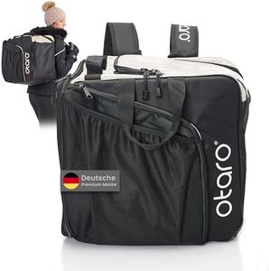 Otaro Ski Boot Bag with Helmet Compartment (Pro, 57 L, Frost White) Premium Ski Bag for Ski Boots, Also as Ice Skate Bag or Inline Bag, Ski Bag, Ski Bag Set, Ski Boot Bags