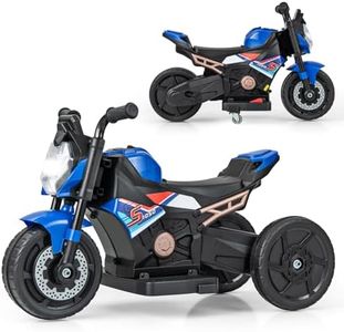 Costzon 6V Kids Motorcycle, 3-in-1 Battery Powered Kids Ride-on Motorcycle with 2-Wheel & 3-Wheel Conversion & Detachable Training Wheels,Headlight, Music & Horn, Electric Bike Motorcycle for Kids