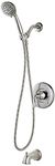 Pfister Solita Polished Chrome Shower Faucet Set with Handheld Shower Head and Bathtub Faucet/Tub Spout, Single-Handle Tub & Shower Trim Kit with High Pressure Shower Head, Valve INCLUDED, 3-hole, Traditional Bathroom Décor