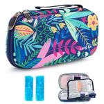 YOUSHARES Insulin Travel Cooler Case with 2 TSA Ice Packs Insulin Pen Case Diabetes Bag for Insulin Syringe Needle,Ozempic, Injector, EpiPen,Diabetic Supply and Medication Cooler (Tropical Rainforest)