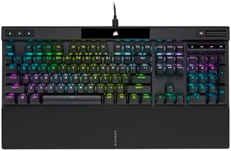 Corsair K70 RGB PRO Wired Mechanical Gaming Keyboard (Cherry MX RGB Red Switches: Linear and Fast, 8,000Hz Hyper-Polling, PBT Double-Shot PRO Keycaps, Soft-Touch Palm Rest) QWERTY, NA - Black