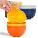 Nook Theory Wheat Straw Bowls Set of 8-26 Oz Cereal Bowl, Alternative for Plastic Bowls, Kids Bowls, Microwave Safe & Dishwasher Safe, Unbreakable Dinnerware, Snack & Soup Bowls (Daybreak)