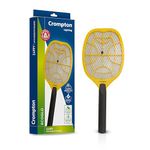 Crompton Anti-Mosquito Racquet Zappy | Mosquito Bat | Mosquito Killer | Rechargeable Mosquito Racket | Long Lasting Battery | 6 Months Warranty