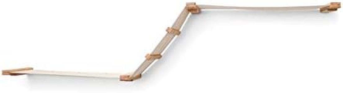 CatastrophiCreations Cat Multi-Level Raceway Hammock Wall Mounted Lounger for Climb and Play Furniture Cat Tree Shelves - Natural/Natural, Large