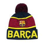 Icon Sports Mens Pegged Team Pom Beanie UEFA Champions League Soccer Barcelona, Team Color, OSFM