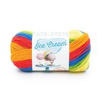 Lion Brand Ice Cream Yarn, Baby Yarn for Knitting, 1 Piece, Hokey Pokey