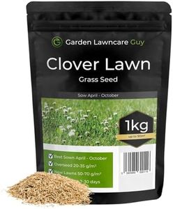 Clover Grass Seed for Lawns - 1kg - 95% Grass with 5% White Clover Lawn Seed Mix - Low Maintenance and Natural Lawns - Garden Lawncare Guy