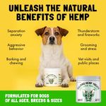 Calming Hemp Treats for Dogs Made in USA Organic Hemp Natural Separation Aid Helps with Barking, Chewing, Thunder, Fireworks, Aggressive Behavior Soothing Stress Relief Natural Relaxation 30 Chews