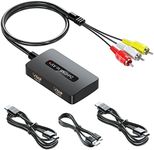 2 x HDMI to RCA Converter, Dual Port HDMI to AV for HDMI Devices to Display on Old TVs, Two HDMI in to Composite CVBS Converter