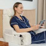 ENITYA Back Pillow for Bed Sitting up, Reading Pillow for Sitting in Bed Adult, Back Support Wedge for Reading/Resting/Nursing/Post Surgery/Watching TV/Gaming,Ivory