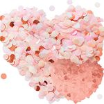 SNAIL GARDEN 7000Pcs 70g Paper Confetti, 6000 Round Tissue Paper,1000 Heart Sparkle Confetti for Wedding Birthday Party Baby Shower Valentine's Day Confetti Decoration