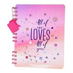 DOODLE Forever Mine Wiro Bound Undated Notebook Diary with Theme Based Dangler (8.5 X 6.5 inches, 80 GSM, 160 Pages) Love Diary for Girls.