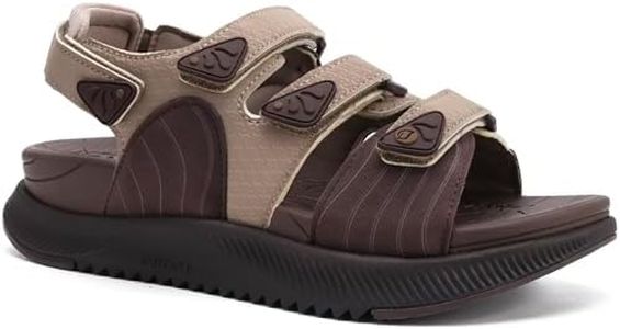 ONCAI Women's Walking Sandals with Arch Support Hiking Sports Woman Sandles Orthotic Footbed Water Summer Beach Sandalias Mujer with Adjustable Strap Brown Size 12