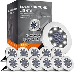 INCX Solar Lights for Outside,12 Pack Solar Lights Outdoor Waterproof, Solar Garden Lights Landscape Lighting for Patio Pathway Lawn Yard Deck Driveway Walkway White