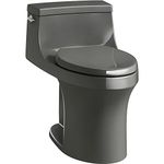 KOHLER K-5172-58 San Souci Comfort Height Compact Elongated 1.28 GPF Toilet with Aqua Piston Flushing Technology and Left-Hand Trip Lever