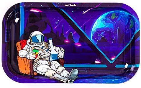 SKY HIGH Metal Rolling Tray - Astronaut in Space - Medium - 7x11