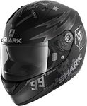 Shark HE0547EKASXL Ridill Catalan Bad Boy Motorcycle Helmet XL Matt Black Anthracite Silver (KAS)