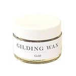 Jolie Gilding Wax - Decorative metallic accent topcoat Paint - Use on interior furniture, cabinets, walls, home decor and accessories - Gold - 1 oz (30 ml)