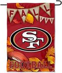 WinCraft San Francisco 49ers Fall Leaves Decorative Football Garden Flag Double Sided Banner