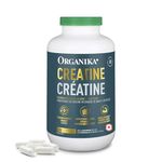 Organika Canadian-Made Creatine Capsules- Pure Micronized Creatine Monohydrate - Helps Build Lean Muscle, Increase Strength, and Improved Recovery and Performance for Men and Women- 300vcaps