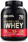 Optimum Nutrition Gold Standard Whey Protein Powder with Glutamine and Amino Acids Protein Shake - White Chocolate Raspberry, 73 Servings, 2.27 kg (Packaging May Vary)