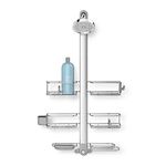 simplehuman Adjustable, Hanging Shower Caddy XL, Stainless Steel + Anodized Aluminum