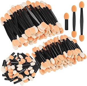 150 Piezas Aplicador de Sombra de Ojos, Brochas Cepillo de Esponja Ovalada de Doble Cara Profesionales para Cosméticas, Maquillaje, Mujeres y Niñas, 3 Longitud