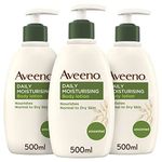 Aveeno Daily Moisturising Body Lotion Bundle (3x 500ml), Hydrating Body Lotion Enriched with Nourishing Colloidal Oatmeal, Gentle Body Moisturiser Suitable for Sensitive and Dry Skin