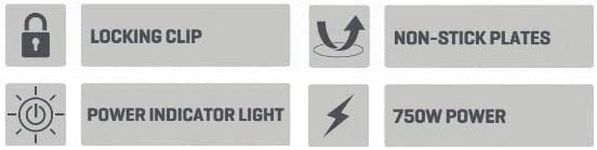 Daewoo Compact Sandwich Maker 750W – Non-Stick Toastie Press with Dual Indicator Lights