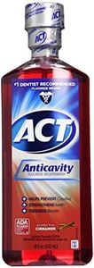 ACT Alcohol Free Anticavity Fluoride Rinse-Cinnamon-18 oz 2 pk