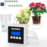 WADEO Automatic Watering System for Potted Plants, Dual Pump Plant Watering System, 15 Potted Automatic Plant Waterer for Indoor, Automatic Drip Irrigation Kit with Digital Programmable Water Timer