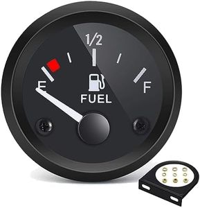 BLLYOGU 2" Fuel Level Gauge,12V Fuel Tank Meter E-1/2-F Pointer Meter 240-33ohm for Car RV Yacht Boat Motorcycle