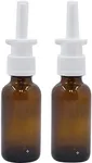 Snoot! 30 ml Amber Glass Nasal Sprayers for Intranasal Insulin, Colloidal Silver and Saline Solutions - dispenses .1 ml or 10 IU Brand-Refillable & Reusable