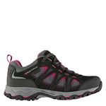 Karrimor Womens Mount Low Ladies Walking Shoes Waterproof Lace up Hiking Black/Pink 5.5