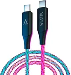 Statik Light Up Charger Cable - GloBright Braided LED Charging Cable, Glowing Super Fast Charging 27W Light Up Cable, Data Transfer, Lighted Phone Charger Cord - 6FT/2M, Type USB C to i-Product