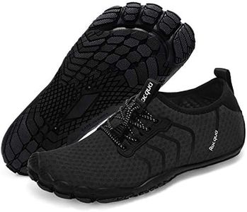 Racqua Water Shoes Quick Dry Barefoot Beach Aqua Sport Swim Surf Pool Hiking Diving Walking for Men Women Black 13 W/12 M