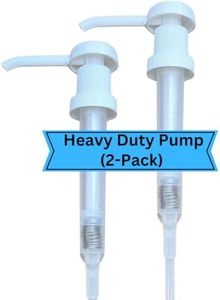 Heavy Duty Pump Dispenser for Gallon Jugs (27cc/2-Pack) Leak Proof Pump Dispenser for Shampoo, Laundry Detergent, Liquid, Water, Popcorn Butter, Snow Cone Syrup, Oils, 1 Gallon Pump Dispenser BPA-Free