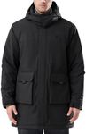Men's Winter Ski Jacket Snow Coats Waterproof Detachable Hood Windproof Rain Jackets Black X-Large