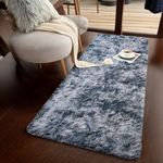 Vafodo Soft Area Rugs for Bedroom Living Room Ultra Soft Modern Fluffy Throw Carpets for Girls Boys Kids Room Shaggy Fluffy Rugs (2X4Feet, Dark Gray)