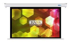 SUVIRA 119 Inch 16:9 Aspect Ratio Insta Lock/Auto Lock White Fabric Matte Manual Projection Screen for Classroom, Home Theater or Office (119 Inches, 16:9 Aspect Ratio)