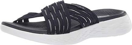 Skechers Women's Go Run 600-Sunrise Slide Sandal, Navy, 6 UK