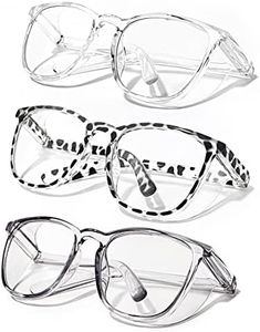 LeonDesigns Safety Glasses Anti-Fog Goggles Z87.1 Blue Light Blocking Anti-Dust UV Protection Glasses For Men Women (Square white+Leopard+black)