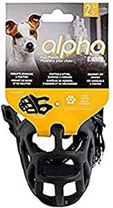 Zeus Alpha TPR Muzzle for Small Dogs, Comfort Fit Design Prevents Biting, Barking and Chewing, Black