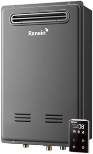Ranein Outdoor Propane Gas Tankless Water Heater, Max 8.5 GPM, 190,000 BTU Instant Hot Water Heater RHO19K-LPG-FU01 for Single Family Residence