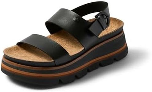 REEF Womens Sandals, Vista Luxe Liah, Black, 5