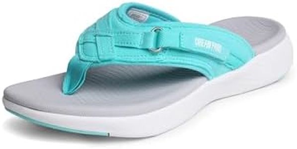 DREAM PAIRS Women's Arch Support Flip Flops Comfortable Thong Sandals,Size 8.5,Mint,Breeze-1